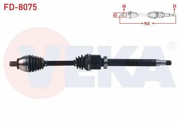 Komple Aks Sağ On Ford Mondeo IV 1.6 TDCI-2.0 TDCI M-T Uzunluk 945mm 2007-2014