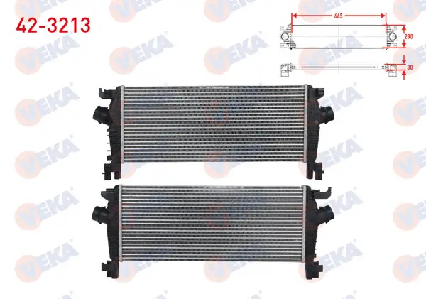 Turbo Radyatörü (Intercooler) Opel Astra J 1.6İ A-T 2009-2016 / Opel Insignia 1.6-1.6 T A-T 2008 -