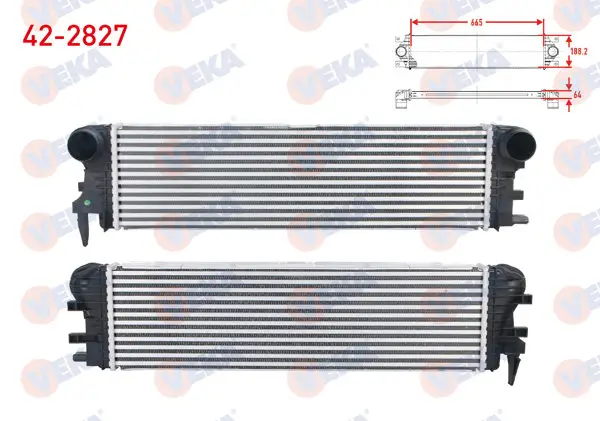 Turbo Radyatörü (Intercooler) Mercedes Vito (W447) 114 CDI-116 CDI-119 Bluetec 2014 -