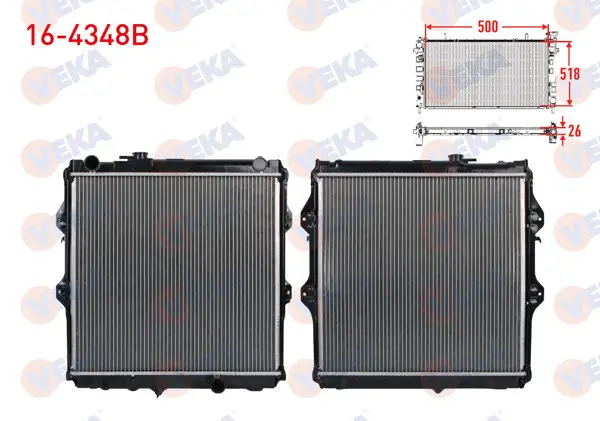 Su Radyatörü Brazing Toyota Hı-Lux Pick Up 2.5 D-4D M-T 2001-2005