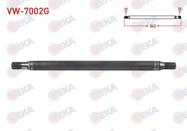 Aks Mili Arka Sol Kalın Güçlendirilmiş 29X30 Uzunluk 845mm Volkswagen Crafter 30-35 (2E) 2.5 TDI 163 Hp 2006-2016