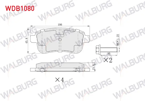Fren Balata Arka Ikazlı 16mm Renault Captur II 2020-/ Zoe 2012 -