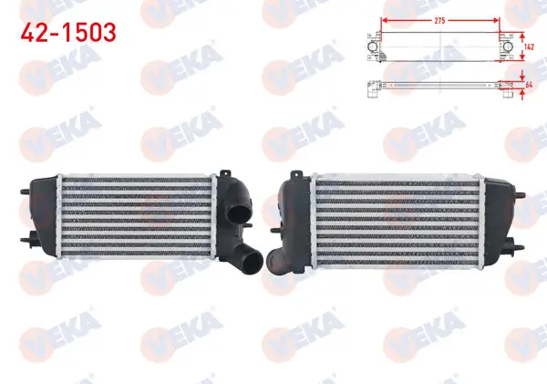 Turbo Radyatörü (Intercooler) Citroen C2 1.4 HDI 2003-2009 / C3 1.4 HDI 2002-2009