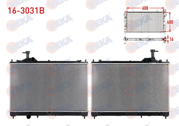 Su Radyatörü Brazing Mitsubishi Outlander III 2.0İ-2.4İ-3.0İ M-T 2012 -