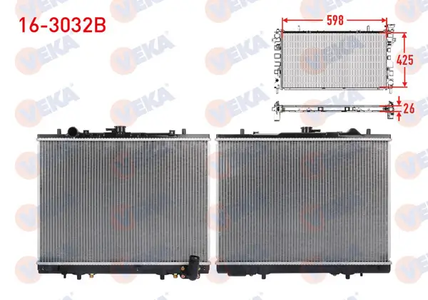 Su Radyatörü Brazing Mitsubishi L 200 2.5 TD A-T 1996-2006