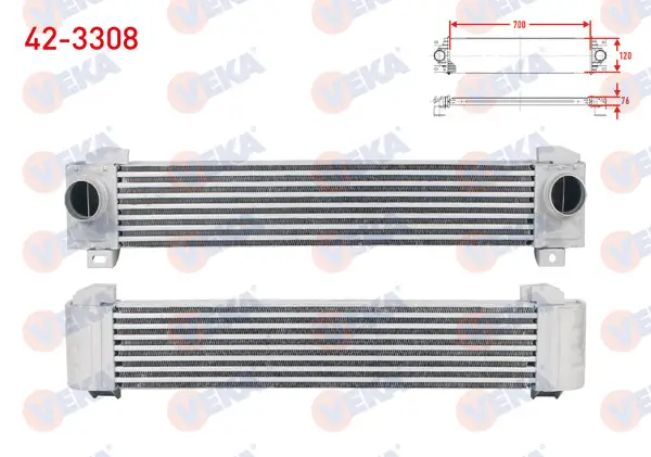 Turbo Radyatörü (Intercooler) Peugeot 308 1.6 Thp 2007-2013 / Rcz 1.6 Thp 2010-/ Citroen Ds4-Ds5 1.6 Thp 2011 -