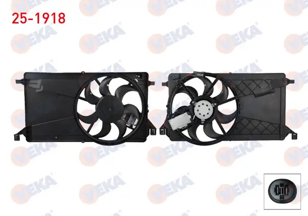 Fan Motoru Davlumbazlı Tekli Fanlı Ford Focus 1.6 TDCI, 1.6, 1.8, 2.0 2003-2012