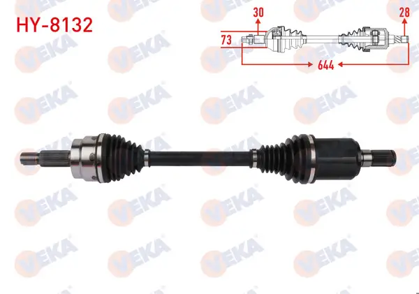 Komple Aks Sol Ön Uzunluk 644mm Hyundai Tucson 1.6 CRDI 2020 -