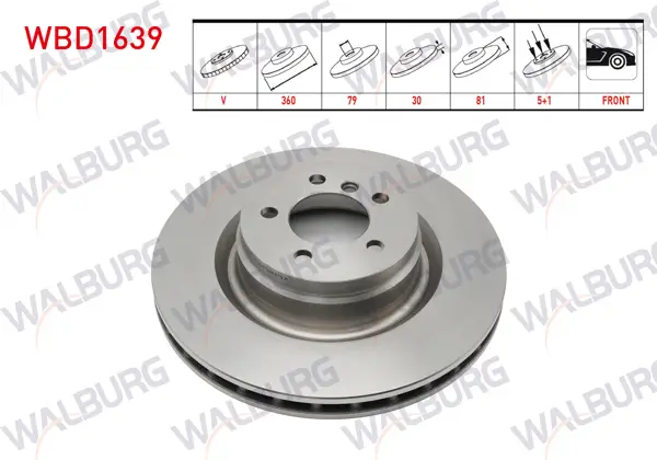 Fren Diski Ön Havalı 5 Bjn 360X30x79x81 Range Rover III (L322) 3.6 4.2 5.0 4X4 2005-2012
