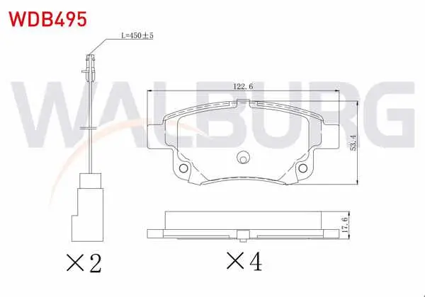 Fren Balata Arka Fişli Ford Transit (V347) 2.2 TDCI-2.4 TDCI-3.2 TDCI 2006-2014 / Transit (V348) 2.2 TDCI 2006-2014