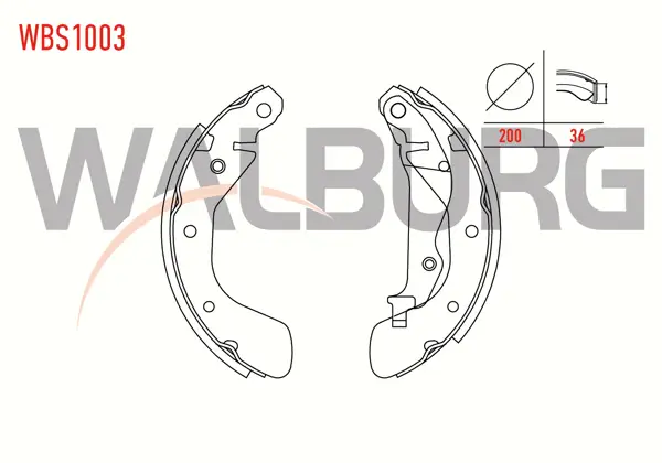 Fren Pabuç Balata Arka Chevrolet Kalos (T200) 1.2 Levyelı 200X36 mm 2003-2008 / Kalos 1.4 2003-2008 / Aveo 1.4İ 2006-2011 / Aveo 1.4 16V 15 Jant 2011-2014