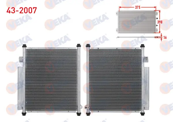 Klima Radyatörü Honda Jazz II (Gd) 1.2 Küçük Klima 2002-2008