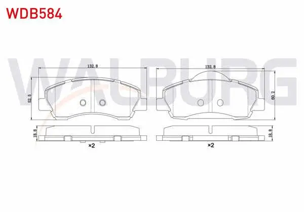 Fren Balata Ön Peugeot 301 1.2 VTI 2012-/ Citroen C-Elysee 1.2 VTI 2012 -