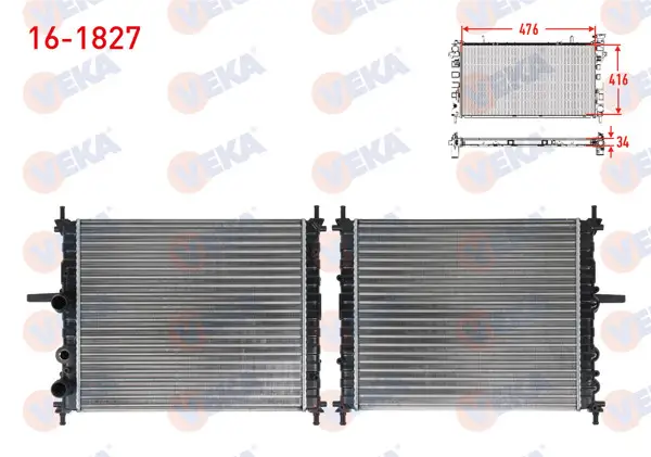Su Radyatörü Mekanik Fiat Marea (185) 1.6İ 16V M-T Ac + 1996-2002