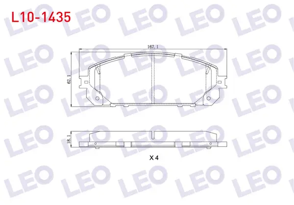 Fren Balata Ön Tel Delikli Jeep Cherokee (Kl) 2.0 Crd 2014-/ Cherokee (Kl) 3.2 V6 2014 -