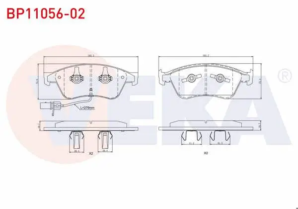 Fren Balata Ön Fişli Audi A8 (4E_) 3.0 TFSI 2003-2010 / Audi A8 (4E_) 4.2 V8 TDI 2003-2010 / Audi A8 (4E_) 3.7 2003-2010