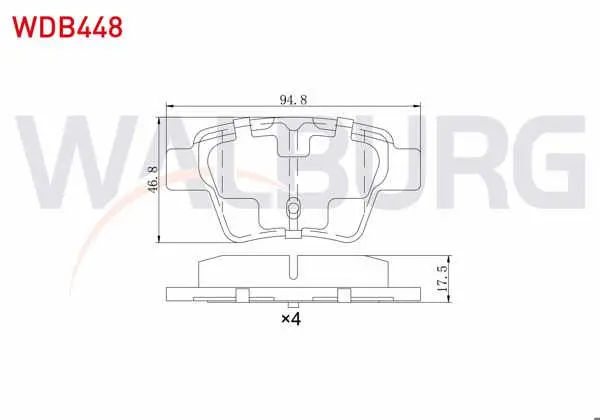 Fren Balata Arka Peugeot 307 1.6 90 Hp 2000-2007 / 307 1.6 HDI 90 Hp 2000-2007 / 207 1.4 HDI 2006-2012 / 207 1.6İ 16V 2006-2012 / Citroen C4 1.6 HDI 2004-2009 / C4 1.6 2004-2009