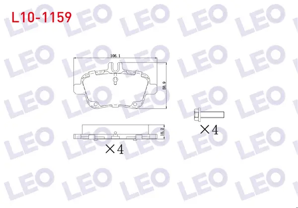 Fren Balata Arka Mercedes A Serisi (W169) A 170 CDI 2004-2012 / A 200 2004-2012 / A 160 CDI 2004-2012 / B Serisi (W246) B 160 2011-/ Gla Serisi (X156) Gla 180 CDI 2013-/ Gla 200 2013 -