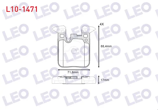 Fren Balata Arka BMW 3 Serisi (F30) 316 İ 17.00mm 2011 -