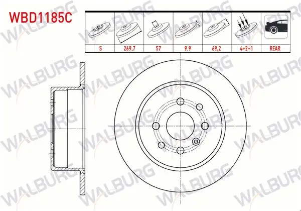 Fren Diski Arka Düz Kaplamalı 4 Bjn 269,7X9,9X57x69,2 Opel Vectra B 1.6İ 1995-2003 / Vectra B 1.8İ 1995-2003 / Vectra B 2.0 Dtı 1995-2003 / Vectra B 1.7 TD 1995-2003 / Vectra B 2.0 Dı 1995-2003