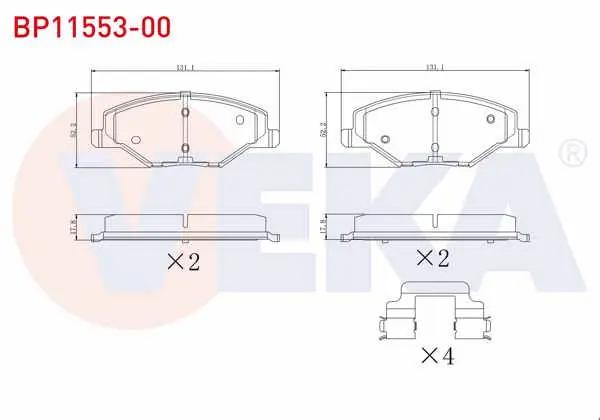 Fren Balata Ön Skoda Fabia II 1.2 2006-2015 / 1.2 TSI 2006-2015 / 1.4 2006-2015 / 1.6 2006-2015