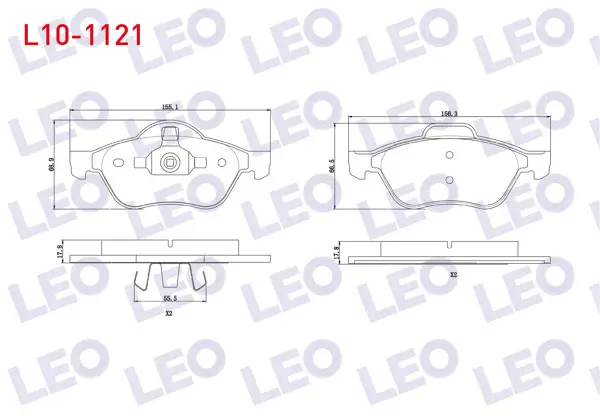 Fren Balata Ön Renault Laguna II (Bg0 / 1) 1.6İ 16V 15 Jant 2001-2007 / Laguna II 1.9 DCI 15 Jant 2001-2007 / Laguna III 1.5 DCI 2007-/ Laguna III 1.6İ 16V 2007-/ Laguna II 1.8İ 16V 2001-2007