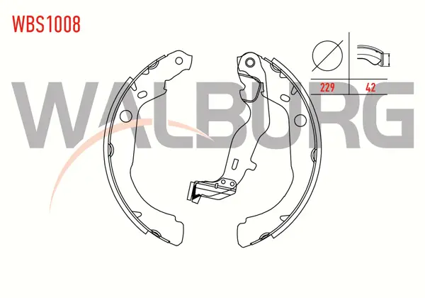 Fren Pabuç Balata Arka Dacia Duster 1.5 DCI Levyelı 229X42 mm 2012-/ Dacia Duster 1.6 16V 2012 -