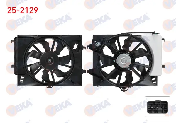 Fan Motoru Su Radyatörü Davlumbazlı Tekli Fan Bıdonlu Hyundai i20 (Pb, Pbt) 1.2İ 2008-2015