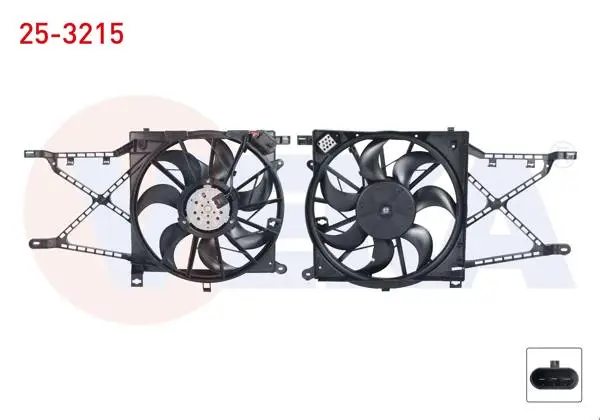 Fan Motoru (Su + Klima) Davlumbazlı Tekli Fan (3 Fişli) Opel Astra H 1.4İ (Z14xep) Ac + /-2004-2010