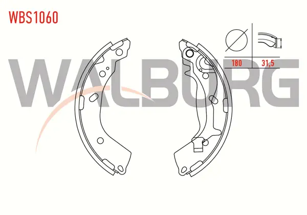 Fren Pabuç Balata Arka Hyundai Getz (Tb) 1.1İ Levyelı 180X31,5 mm 2002-2008 / Getz 1.5 CRDI-2002-2008 / Getz 1.4İ 2002-2008 / Getz 1.6İ 2002-2008 / Getz 1.3İ 2002-2008