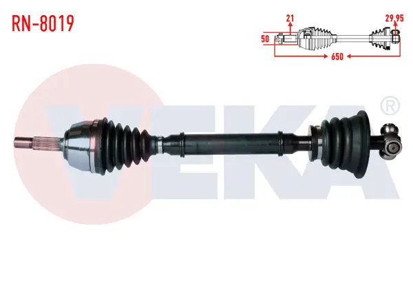 Komple Aks Sol Ön Renault Megane I (Ba0 / 1) 1.6İ 8V Uzunluk 650 mm 1996-2003