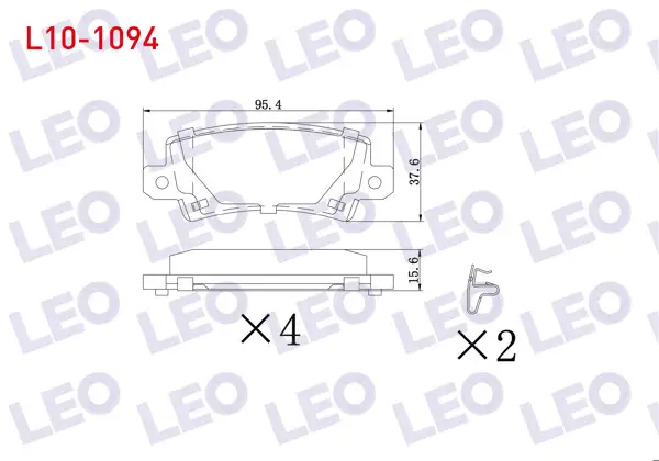 Fren Balata Arka Ikazlı Toyota Corolla 1.4 Vvt-I 2002-2007 / Corolla 1.6 Vvt-I 2002-2007 / Corolla 1.4 D-4D 2002-2007 / Corolla Verso 1.6 2004-2009 / Corolla Verso 2.0 D-4D 2004-2009