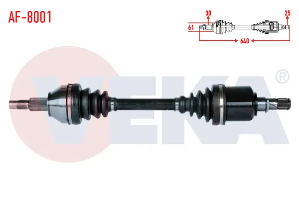 Komple Aks Sol Ön Alfa Romeo 159 (939) 1.9 Jtdm M-T Uzunluk 640mm 2006-2011