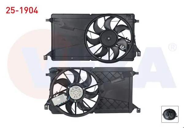 Fan Motoru (Su + Klima) Davlumbazlı Tekli Fan Beyınlı Ford Focus II (Da) 1.6 TDCI (Doch) 2004-2011