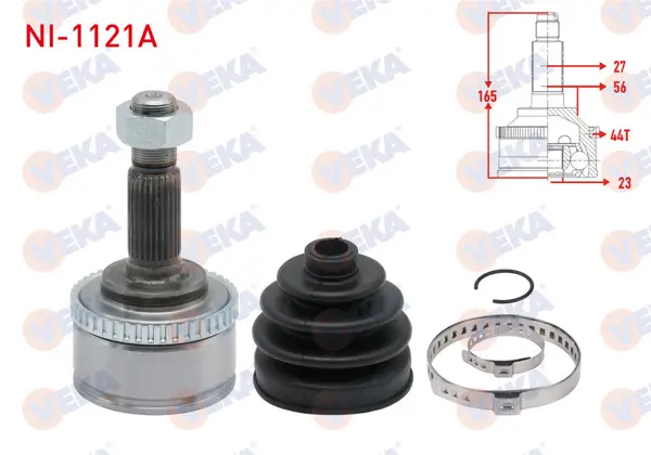 Aks Kafası Sol-Sağ On Dıs Nissan Primera (P12) 1.6İ ABS li 44 Dıs 27X23x56 Uzunluk 165 mm 2002 -