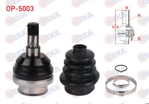 Aks Kafası Sol-Sağ On Ic Opel Vectra B 1.8İ 16V 34X25x35 Uzunluk 142,2mm 1995-2003