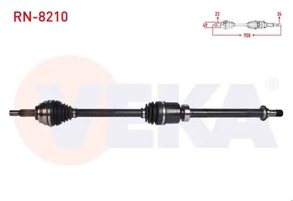 Komple Aks Sağ On Renault Clio IV 1.5 DCI A-T Uzunluk 958 mm 2012 -