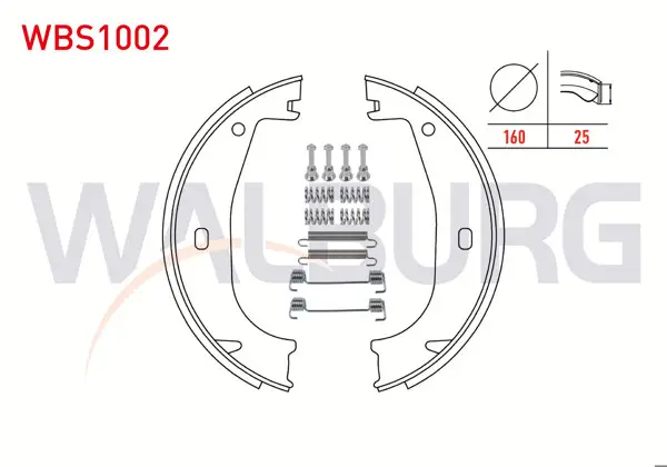 Fren Pabuç Balata Arka Aksesuarlı BMW 3 Serisi (E36) 316 İ 160X25 mm 1990-1998 / 3 Serisi (E36) 318 İ 1990-1998 / 3 Serisi (E36) 325 D 1990-1998 / 3 Serisi (E36) 325 İ 1990-1998 / Z3 (E36) 1.9 1995-2003