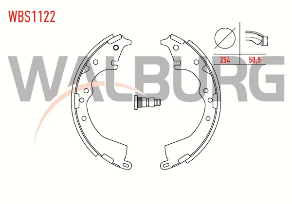 Fren Pabuç Balata Arka Toyota Hı-Lux Pick Up (Tgn1_, Ggn2_, Ggn1_, Kun2_, Kun1_) 2.5 D-4D 4X2 254X50,5 mm 2005-/ Toyota Hilux (_N_) 2.5 D4d 1983-2005