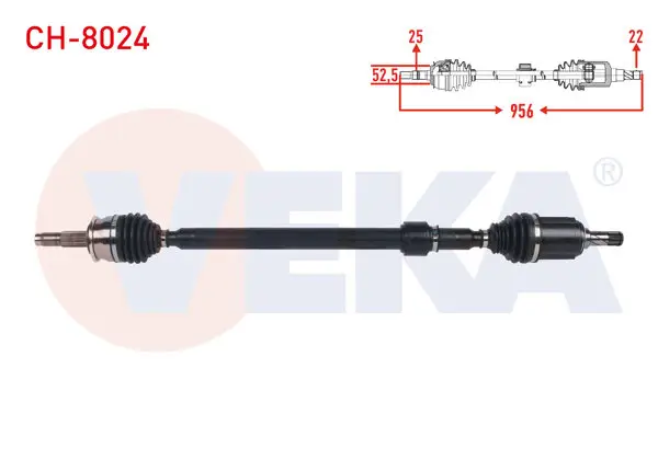 Komple Aks Sağ On Uzunluk 956mm Chevrolet Aveo (T300) 1.3 D M-T 2011-2014