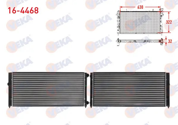 Su Radyatörü Mekanik Volkswagen Golf III (1H1) 1.6-1.9 TDI-2.0 Gtı 1991-1999