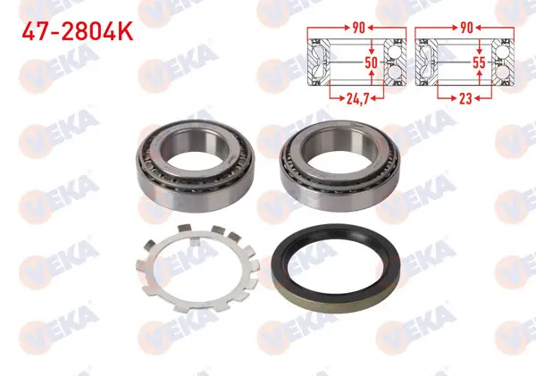 Arka Tekerlek Rulmanı Sol-Sağ 24,75X90x50 / 23X90x55 Mercedes Sprinter 4T (904) 1995-2006 / Volkswagen Lt 28-45 2000-2006