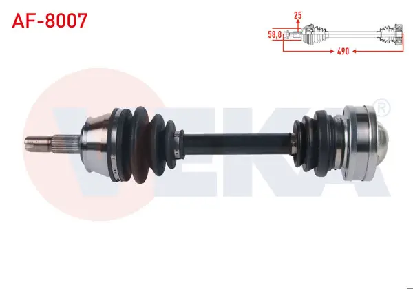 Komple Aks Sol-Sağ On Uzunluk 490mm Alfa Romeo 156 (932) 1.6 Ts-2.0 Ts-2.0 Jts 1997-2005