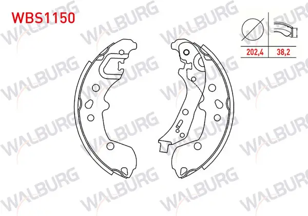 Fren Pabuç Balata Arka Levyelı 202,4X38,2mm Volkswagen Polo (Aw1) 2018-/ Seat Ibiza V (Kj1) 2017 -