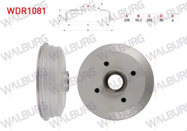 Fren Kampanası Arka Ford Escort Geniş Tip (203mm)