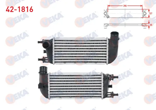 Turbo Radyatörü (Intercooler) Fiat 500 1.2-1.3 Mjt 2008-2012
