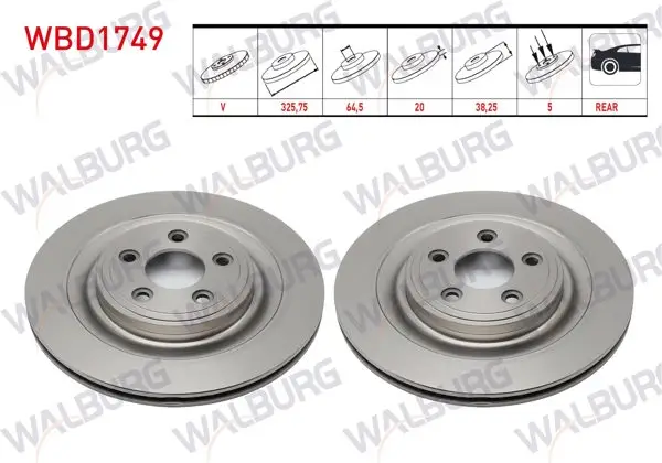 Fren Diski Arka Jaguar Xf 2008-2015 / Xj 2003-2019 / S-Type 2004-2007