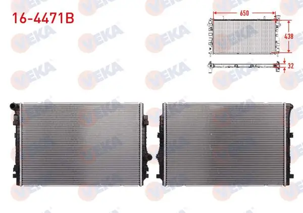 Su Radyatörü Brazing VW Arteon (3H7) 2.0 TDI 17-20 / Passat (3G2) 2.0 TDI 14-/ Tiguan (Ad1) 2.0 TDI 16-/ Skoda Superb (3V3) 2.0 TDI 15-/ Kodiaq 2.0 TDI 16-/ Octavia III 2.0 TDI 13-20
