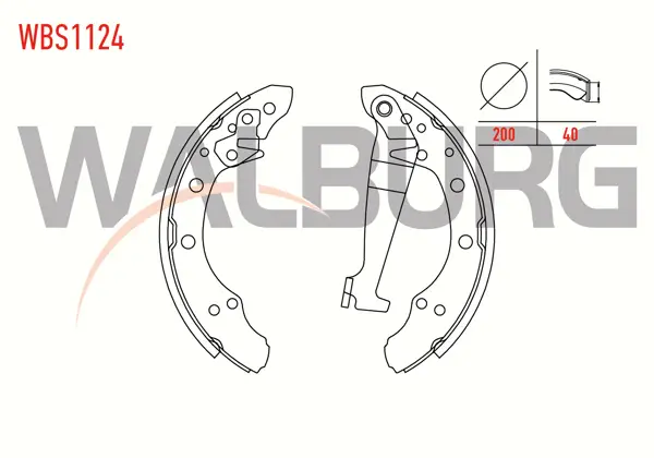 Fren Pabuç Balata Arka Golf III 1.6İ Levyelı 200X40 mm 1991-1999 / Golf III 1.9 TD-1991-1999 / Fabia 1.4 TDI-1999-2007 / Fabia II 1.4 TDI-2006-2015 / Favorit Pick Up 1.3 1992-1997
