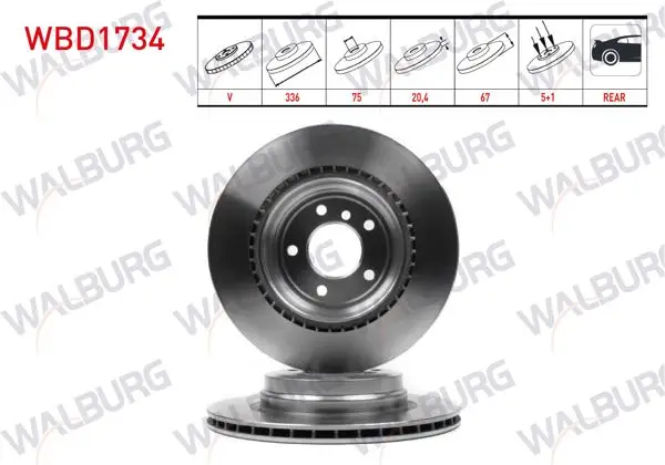 Fren Diski Arka Havalı BMW 3 Serisi (E90) 320 İ 5 Bijon 336X22x75x67,1 2005-2011